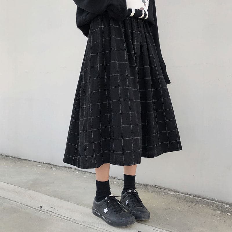 Woman High Elastic Waist Long Skirts