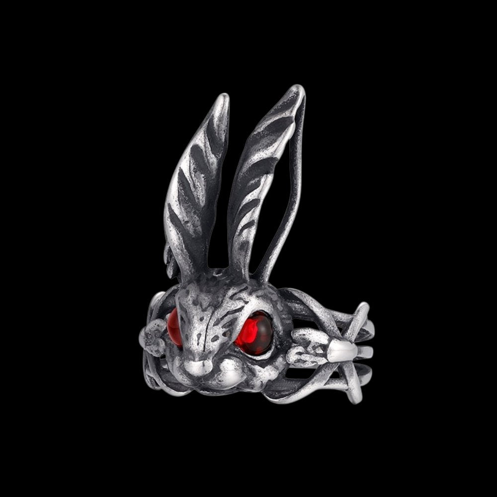 Red Eyes Bunny Ring