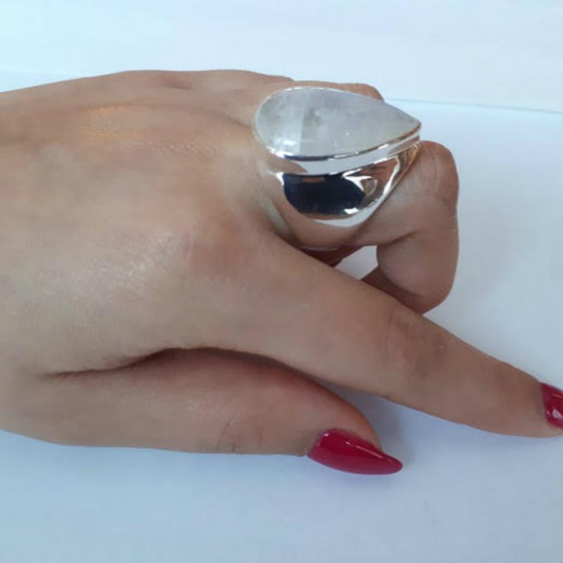 Water Drop Moonstone Ring