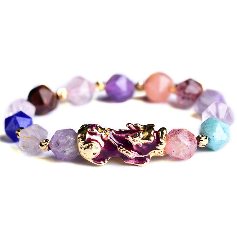 Fengshui Pixiu Amethyst Luck Bracelet