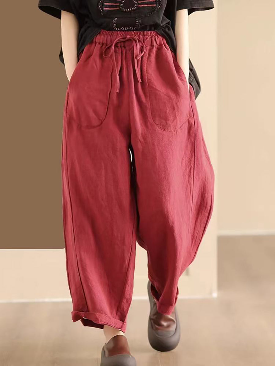 Summer Linen Loose Harem Pants Bn1006