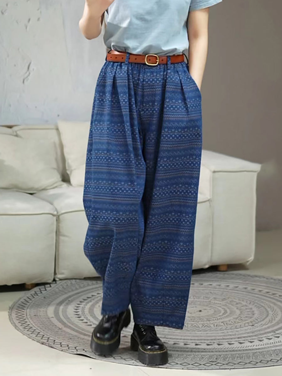 Summer Print Straight-leg Loose Pants Rr1025