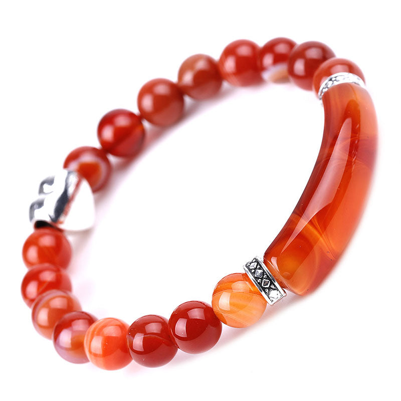 Buddha Stones Natural Crystal Beads Heart Bracelet