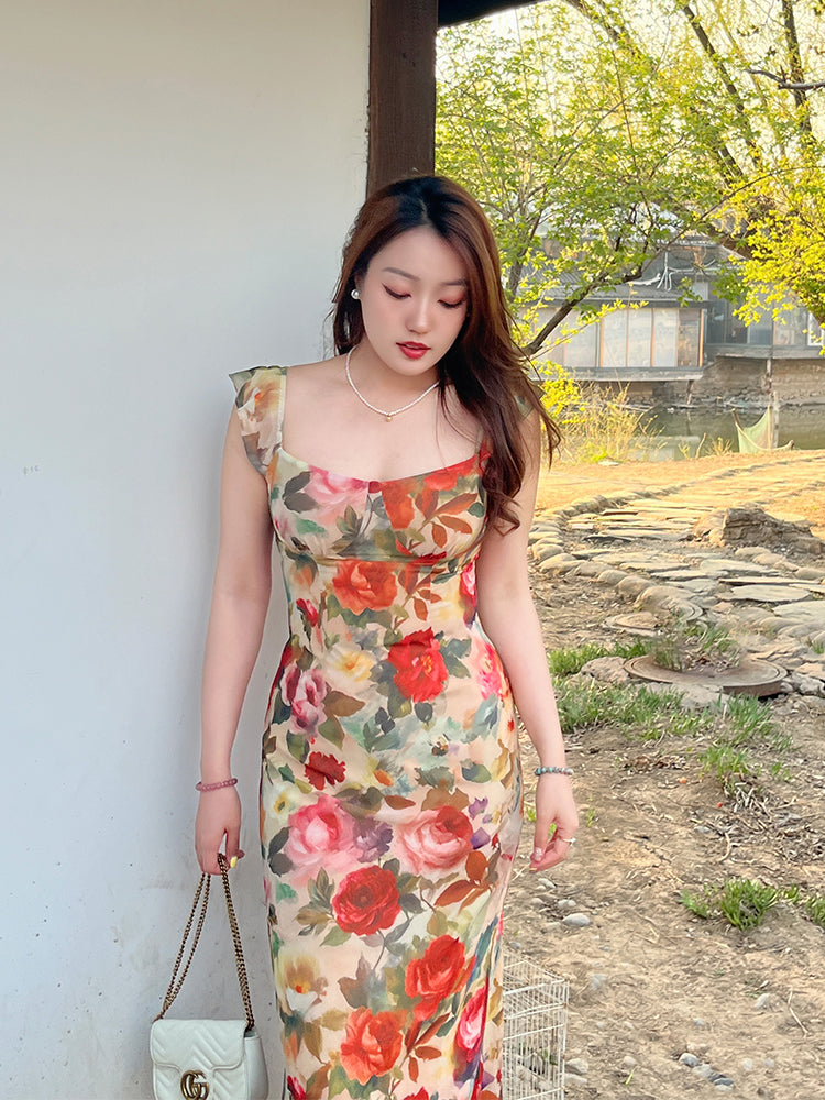 Oil Painting Maxi Dress