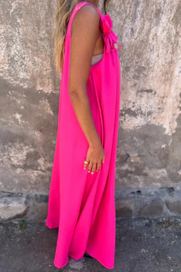 Embellished Sleeveless Loose Maxi Dress