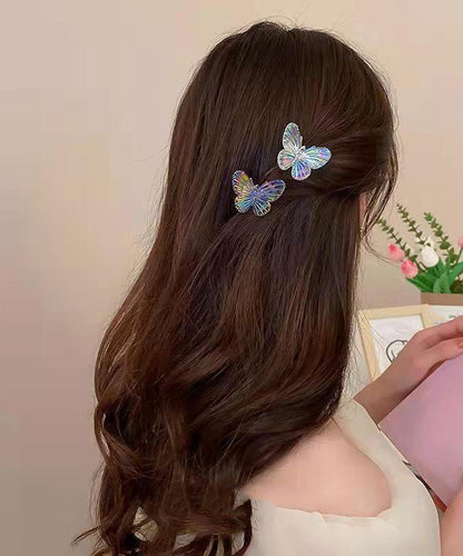 Nude Acrylic Metal Butterfly Five Hairpin