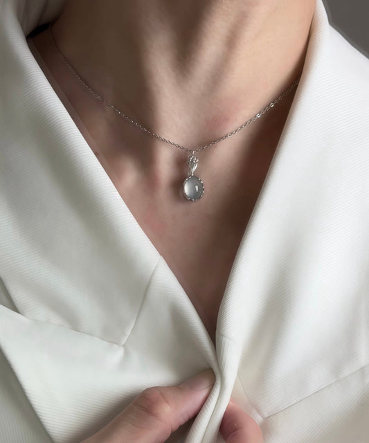 Fine Gem Stone Metal Necklace