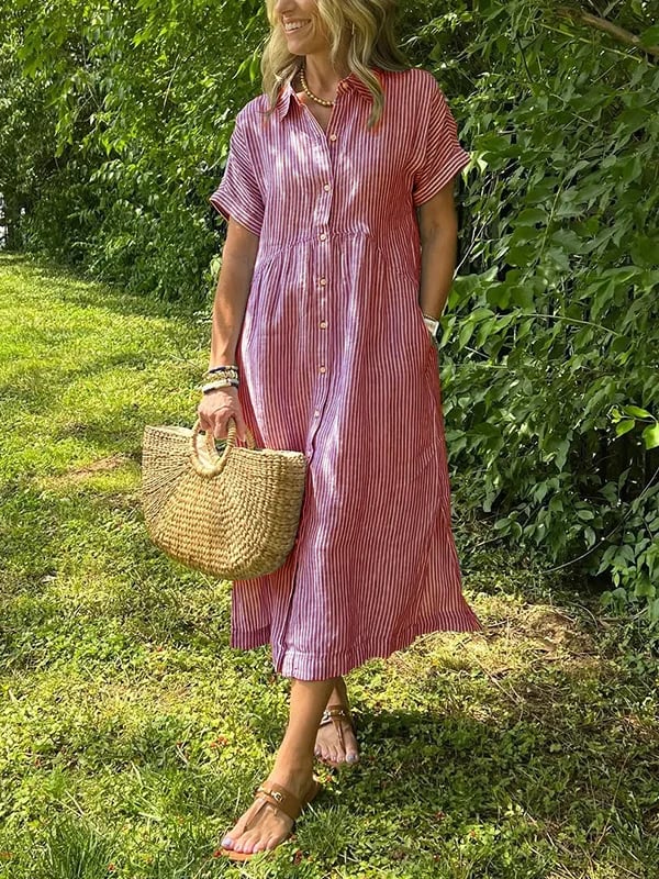 Jovie - Classic Striped Maxi Dress