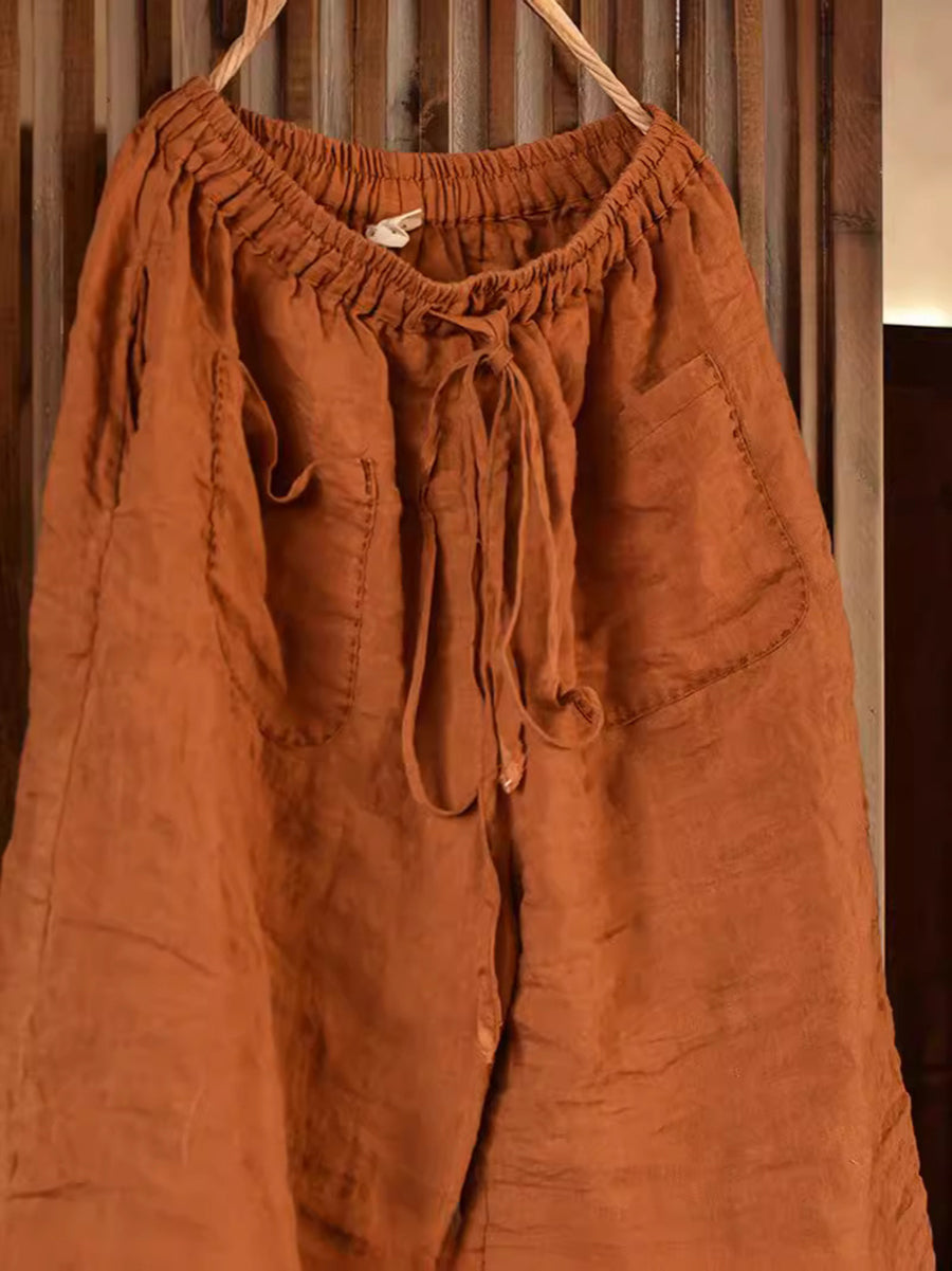 Summer Ramie Harem Pants Bn1008