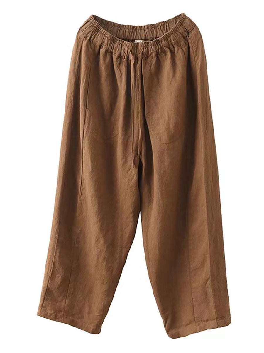 Summer Linen Loose Harem Pants We1021