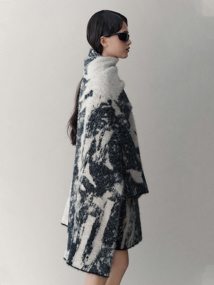 Retro Oversize Wool Cardigan