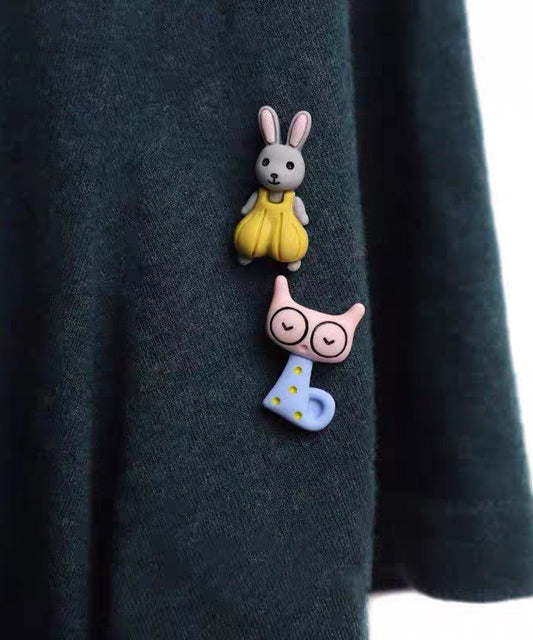 Diy Alloy Little Rabbit and Little Cats Brooches