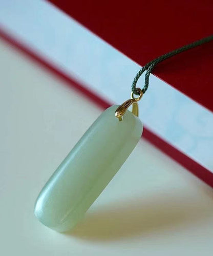 Diy Cyan Jade Strip Pendant Necklace