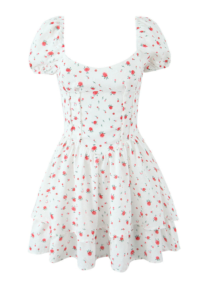 Amélie - Puff Sleeve Mini Dress