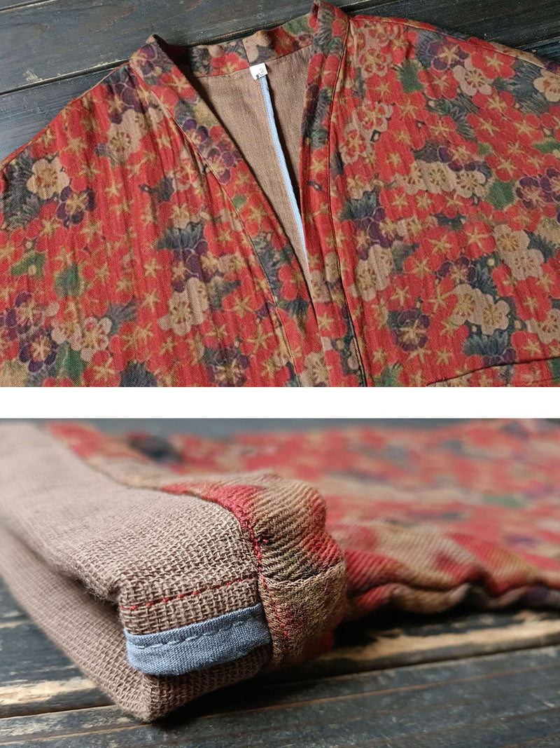 V-neck Pocket Cardigan Coat Rr019