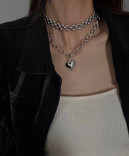 Silk Stainless Steel Hollow Out Chain Necklace
