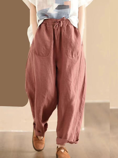 Summer Linen Loose Harem Pants Bn1006