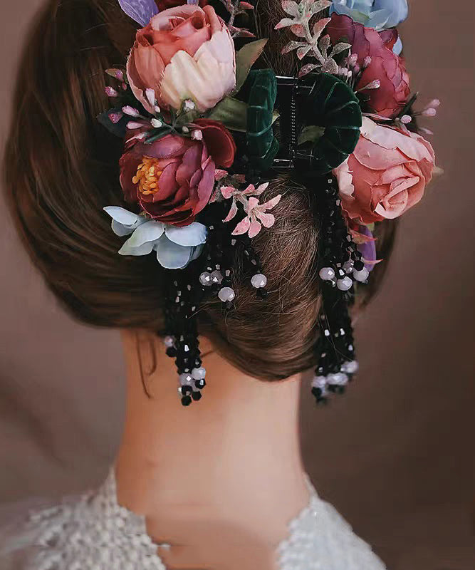 Rainbow Alloy Cloth Tassel Hairpin