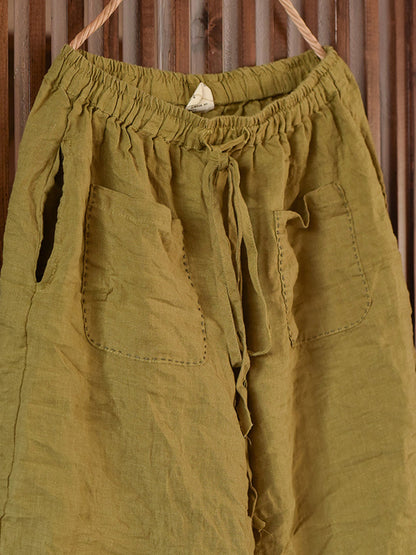 Summer Linen Harem Pants Oo1054