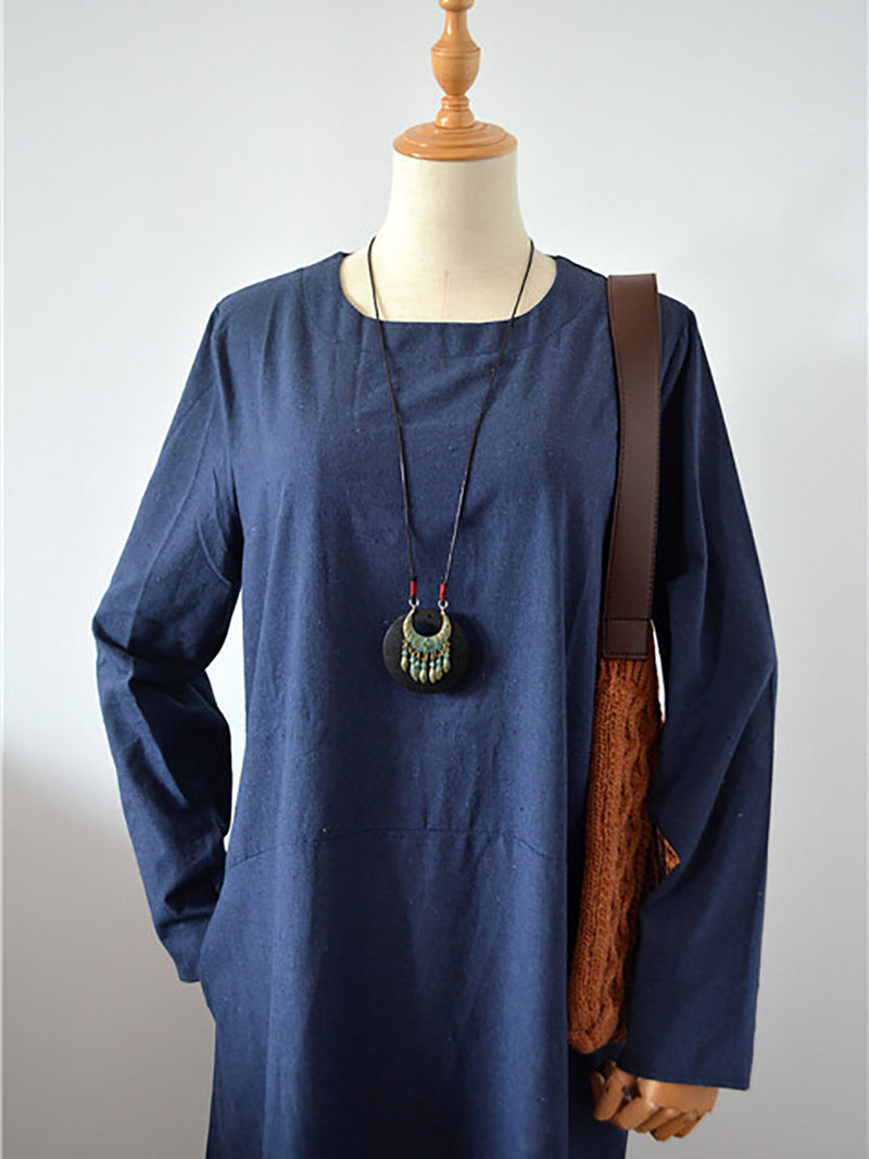 Alloy Tassel Wooden Sweater Necklace Co1033