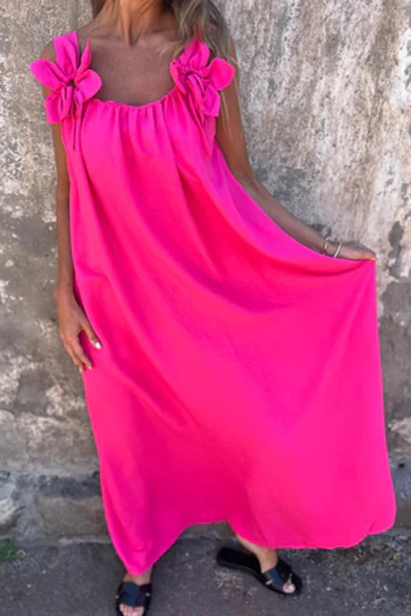Embellished Sleeveless Loose Maxi Dress