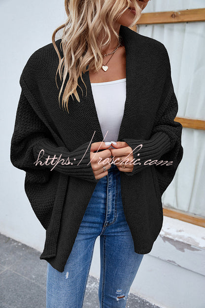 Fidovit Round Neck Dolman Sleeve Cardigan