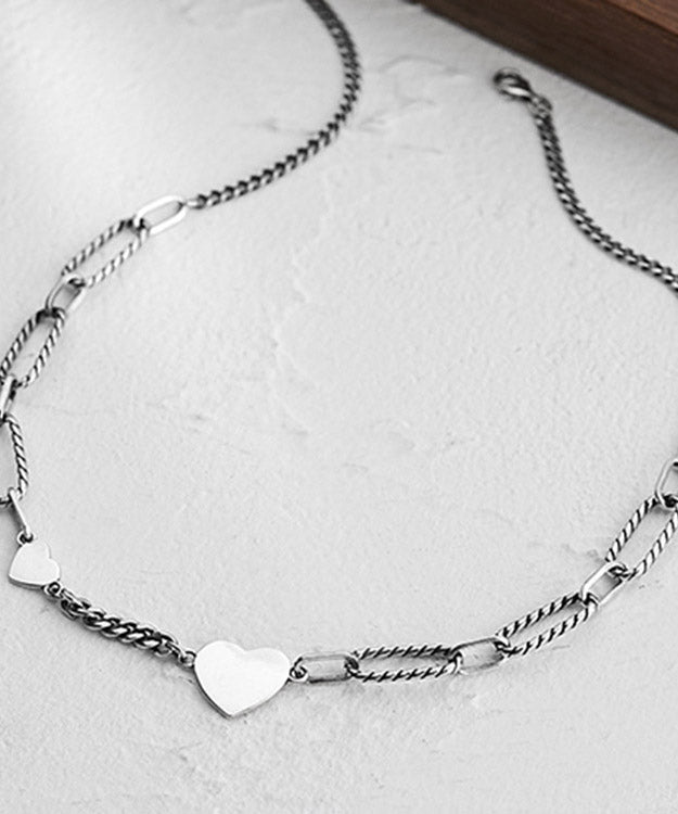 Sterling Silver Overgild Love Necklace
