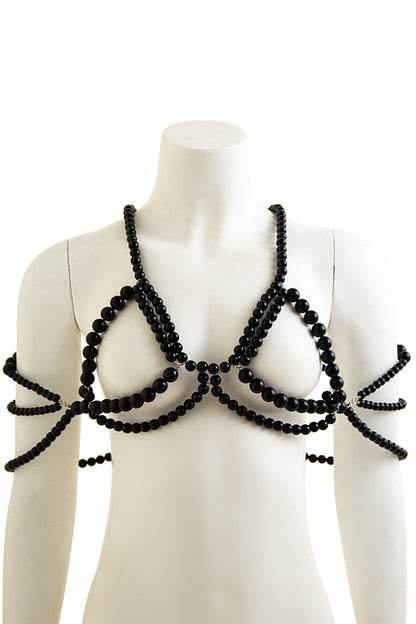 Holiday Style Faux Pearl Body Necklace