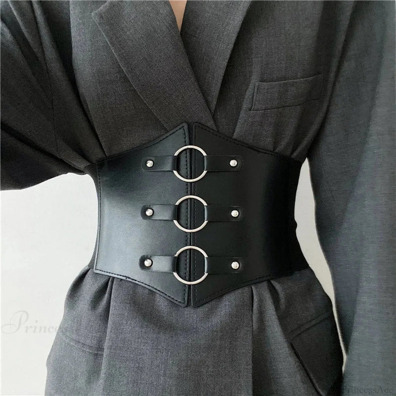 Broad Elastic Gothic Corset Strap
