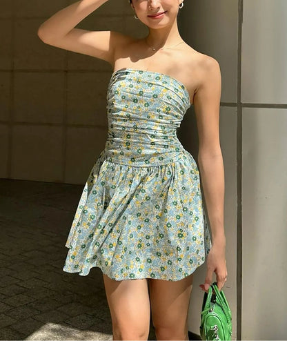 Ruched Tube Mini Dress