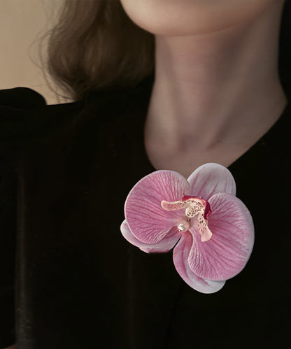 Pink Alloy Pearl Hairpin
