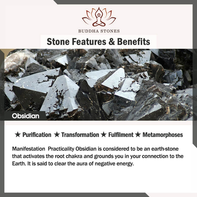 Buddha Stones Tibetan Fengshui Pixiu Obsidian Bracelet