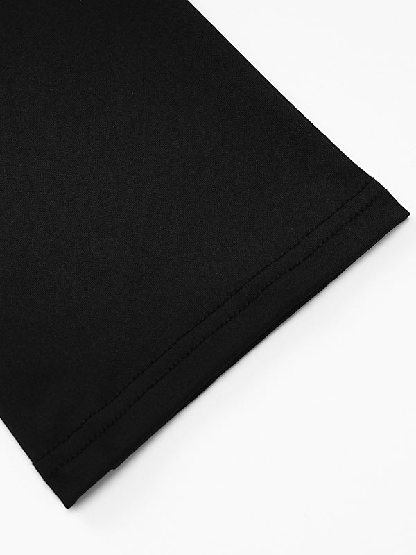 Bodycon Long Sleeves See-through Color Round-neck Maxi Dresses