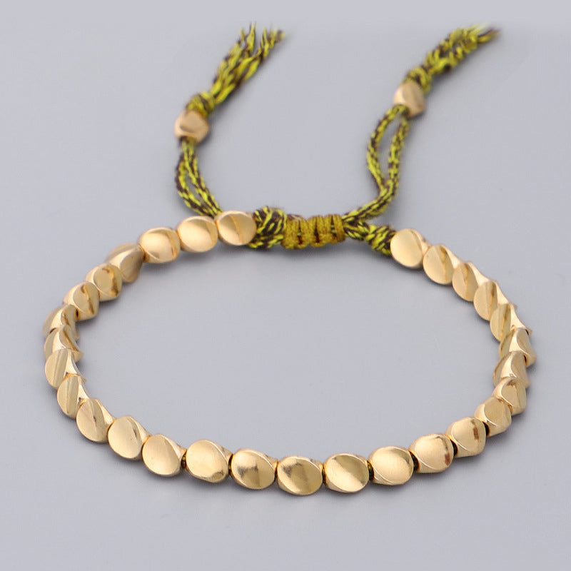 Copper Spiritual Bracelet Healing Luck Beaded Rope