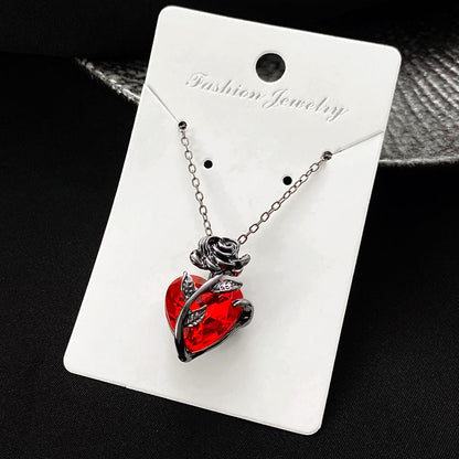 Rosebound Heart of Ember Necklace