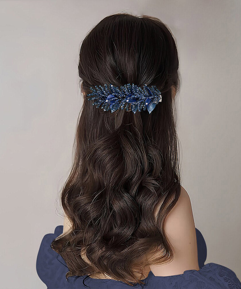 Novelty Royal Blue Alloy Crystal Zircon Hairpin