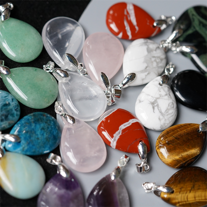1.0 Inch Mixed Crystal Water Drop Pendant for Healing