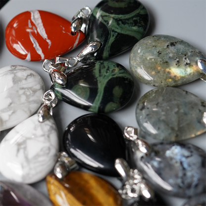 1.0 Inch Mixed Crystal Water Drop Pendant for Healing