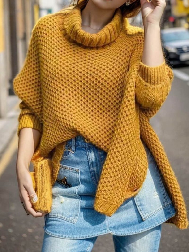 Turtleneck Dolman Sleeve Sweater