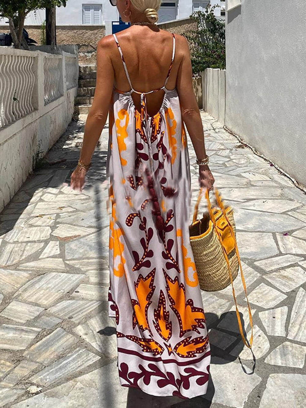 Printed Loose Cami Maxi Dress