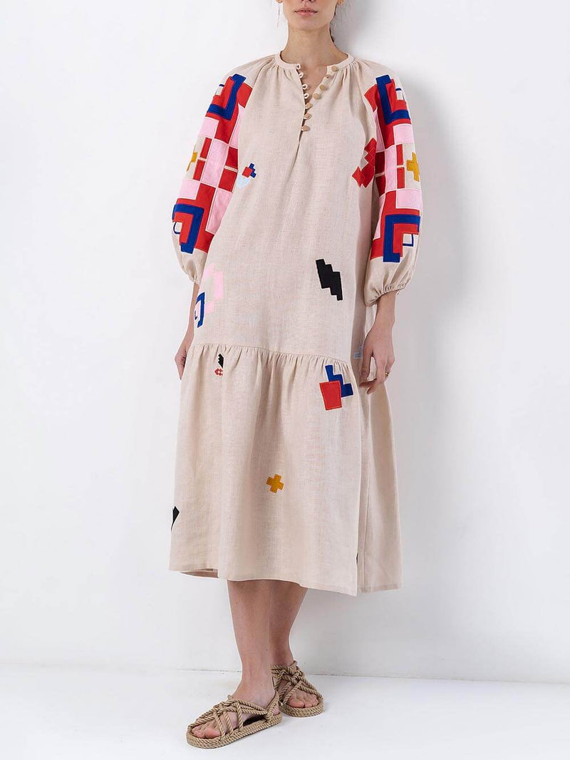 Unique Printed Lightweight Maxi Dress