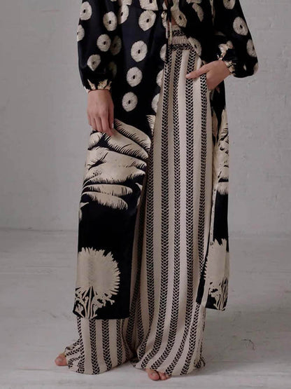 Unique Print Oversized Cardigan Top