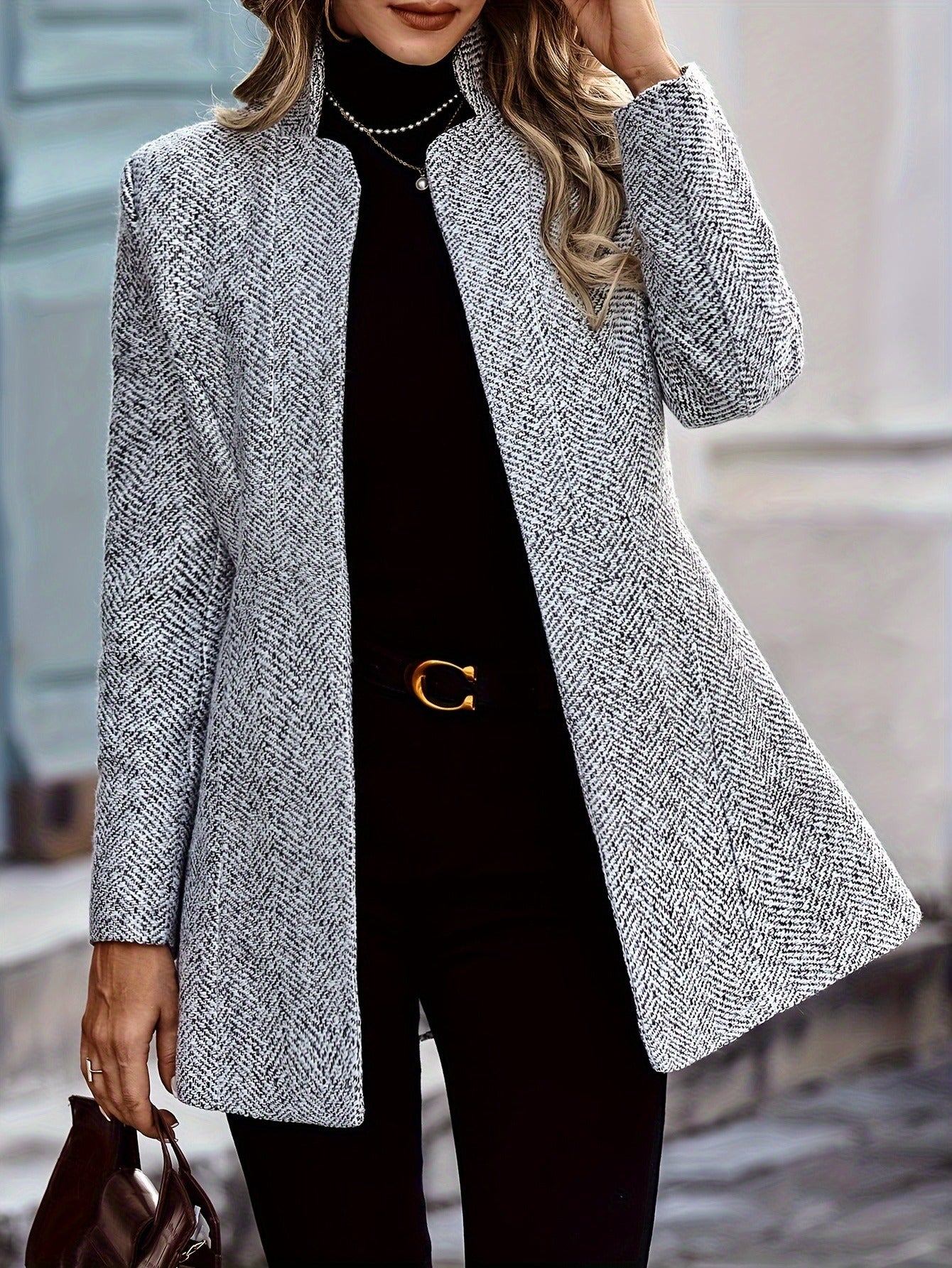 Retro Pocket Heather Coat