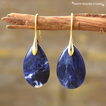 Deep Insight Sodalite Drop Earrings