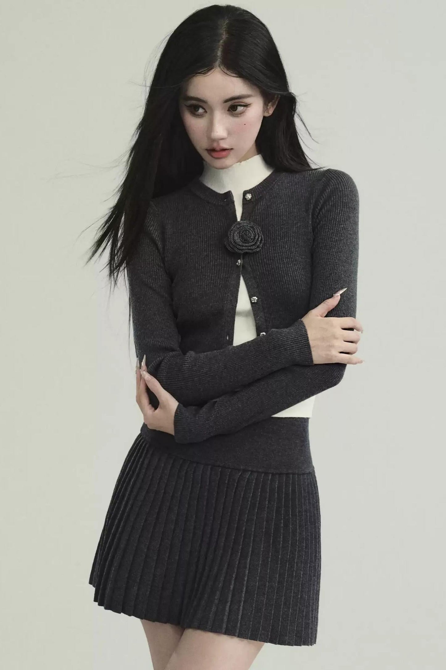 French Knitted Three-piece Set