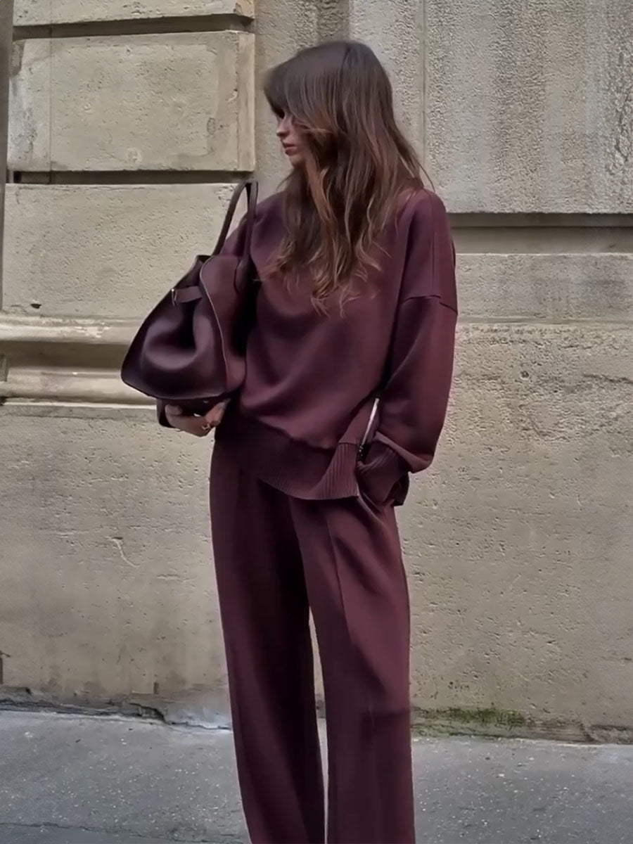 Relaxed Fit Sweatshirt Matching Set