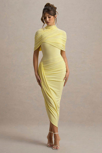 Cape Waist Midi Dress