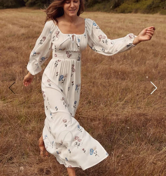 100% Cotton White Maxi Dress