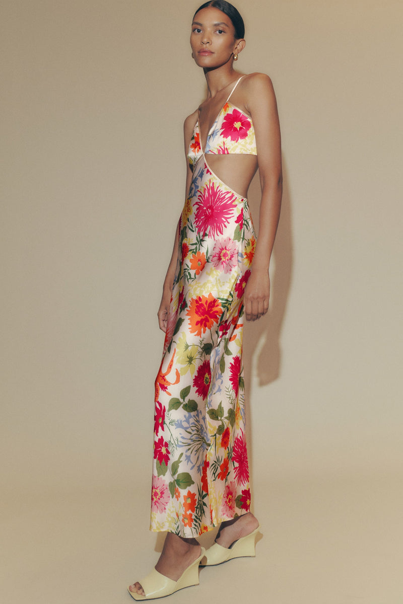 Cut-out Slip Maxi Dress