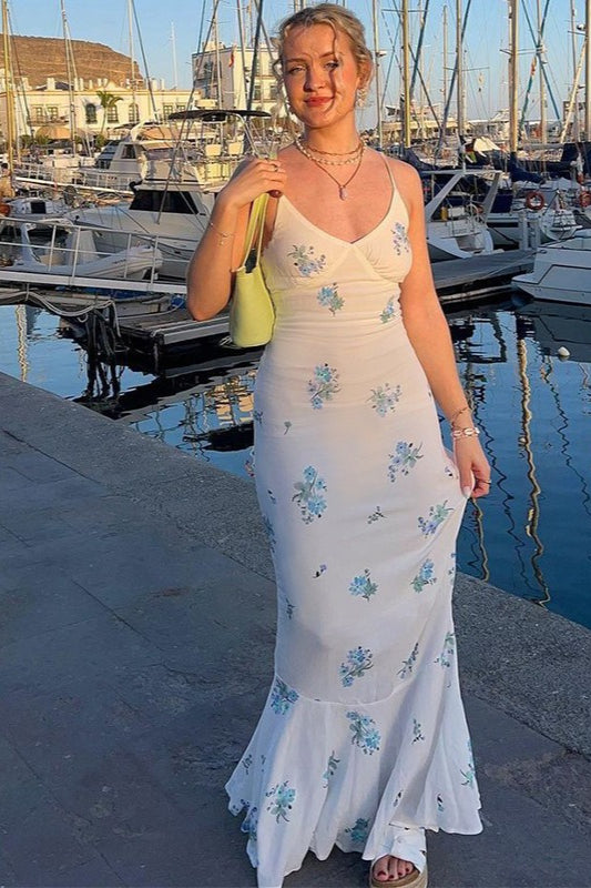 Print Slim Cami Maxi Dress